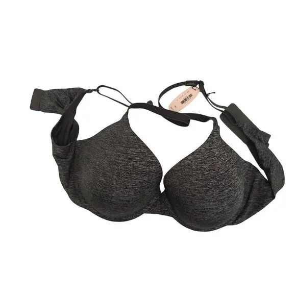 Victoria Secret Womens Black Gray Uplift Semi Demi Underwire Bra Sz 38 C New - Picture 2 of 7